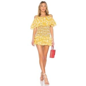 Tularosa Roma Smocked Tiered Mini Dress in Hillchrest Floral